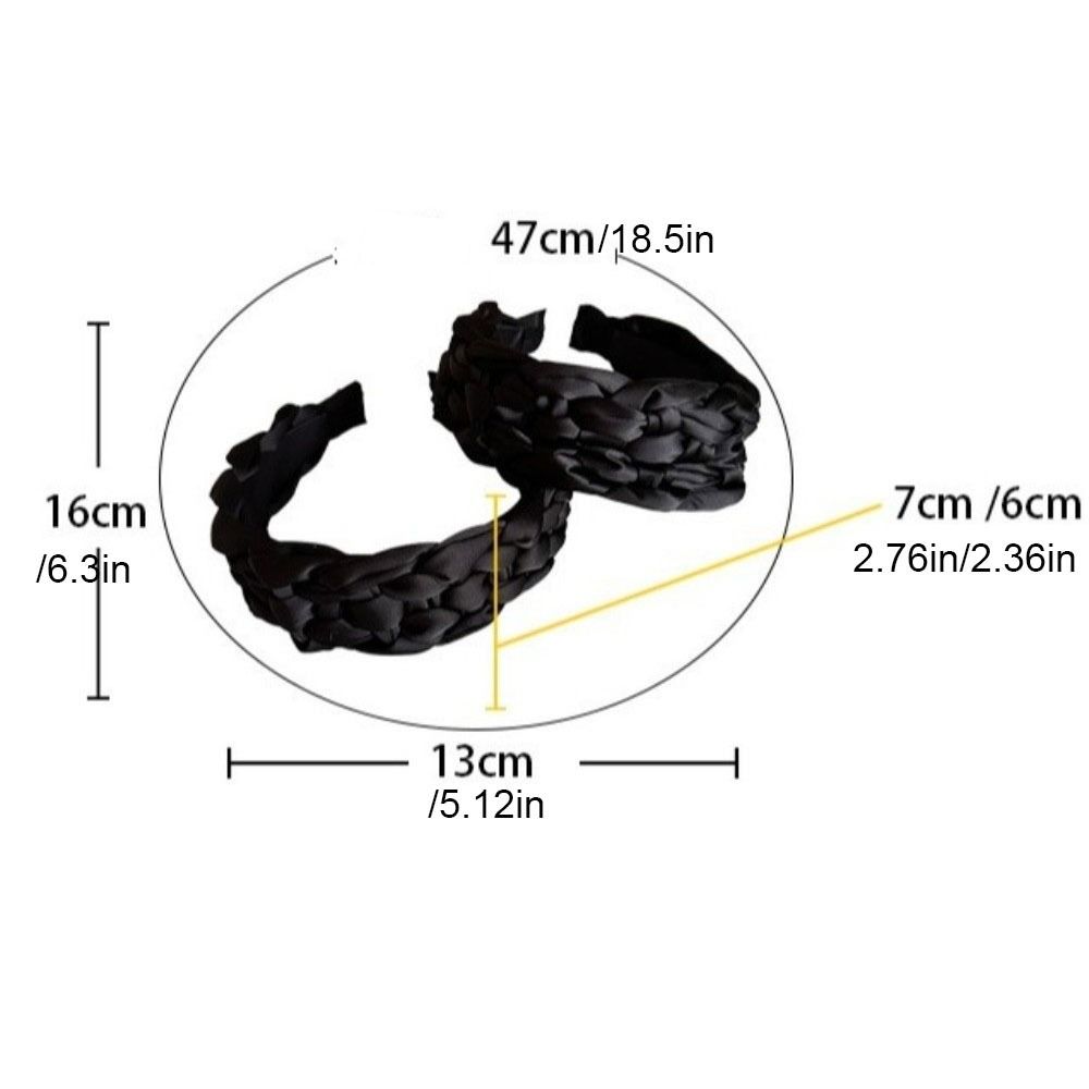 Handgefertigtes Satin-Geflochtenes Haarband Gepolstertes Design Verdicktes Schwarzes Haarband Breiter Koreanischer Stil Damen-Kopfschmuck Performance