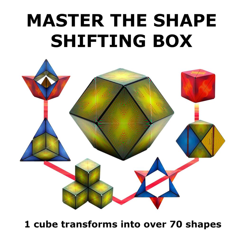 SHASHIBO Shape-Shift Box - Cube Fidget breveté primé avec 36 aimants en terres rares - Se transforme en plus de 70 formes