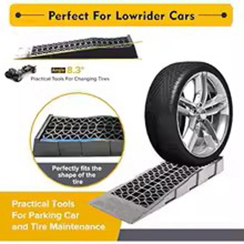 1 Pair Car Maintenance Ramp Car Tire Lifting Pad Outdoor Rescue Tools For Automobiles Car Repair Shop Tire Ramp