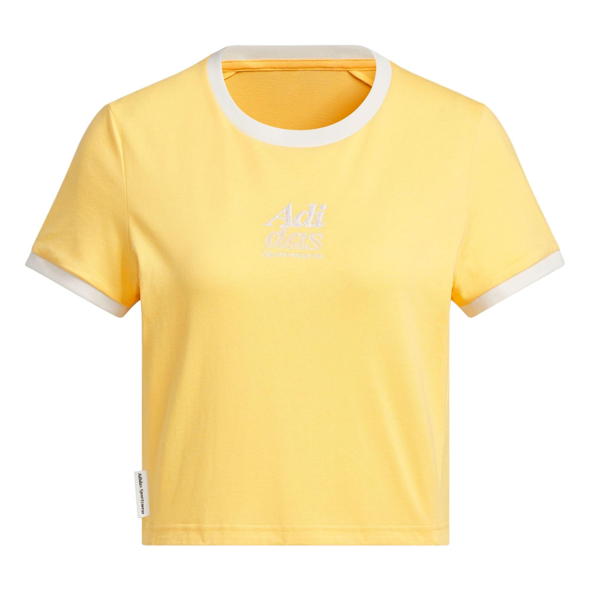 (WMNS) adidas Small Logo T-Shirt Asia Sizing  Yellow  Women s JI6879 M