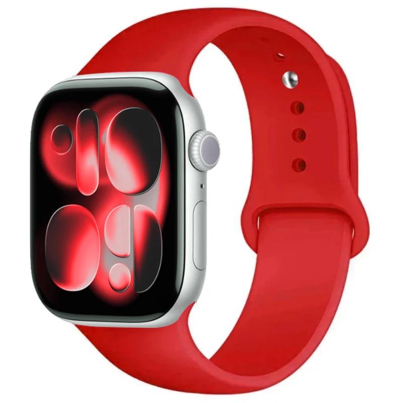 For Watch Bands 46mm 42mm 45mm 44mm 40mm Silicone Sport Bracelet Iwatch Series 11 10 - 8 7 6 5 4 SE 9 Ultra 3/2 49mm Strap