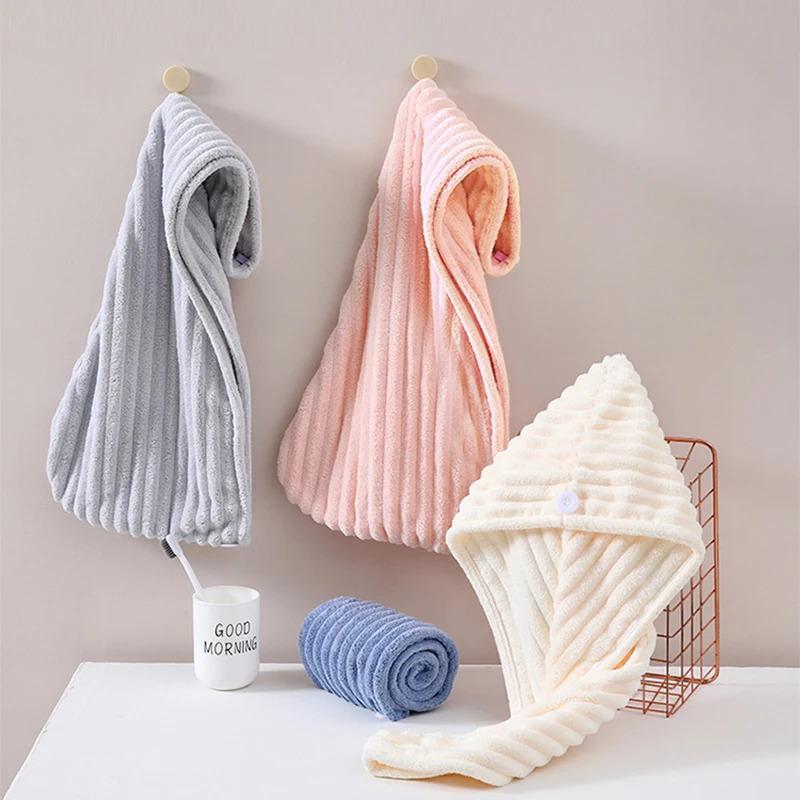 Ultra fine fiber towel wrapped and thickened Ladies' dry hair cap Thick and highly absorbent headscarf for wiping hair
