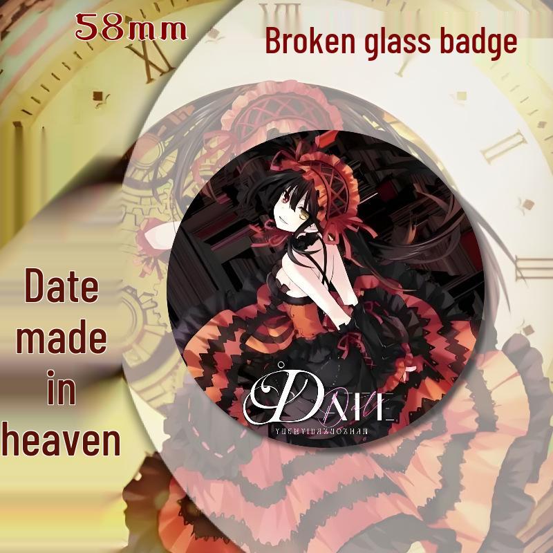 Date A Live Tokisaki Kurumi Tinplate Badge: Anime Brooch & Backpack Charm