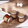 Small Brown Glass Aromatherapy Candle - Smokeless Rose Fragrance for Indoor Use