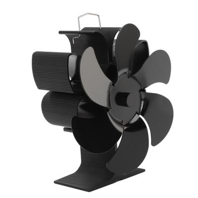 Kályhakályha ventilátor 6 lapát Nagy légmennyiség Alacsony zajszint Kopásállóság Kandalló ventilátor Fekete S