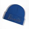 Solid Fashionable Color Knitted Hat With Alphabet Rhinestone Decor For Daily