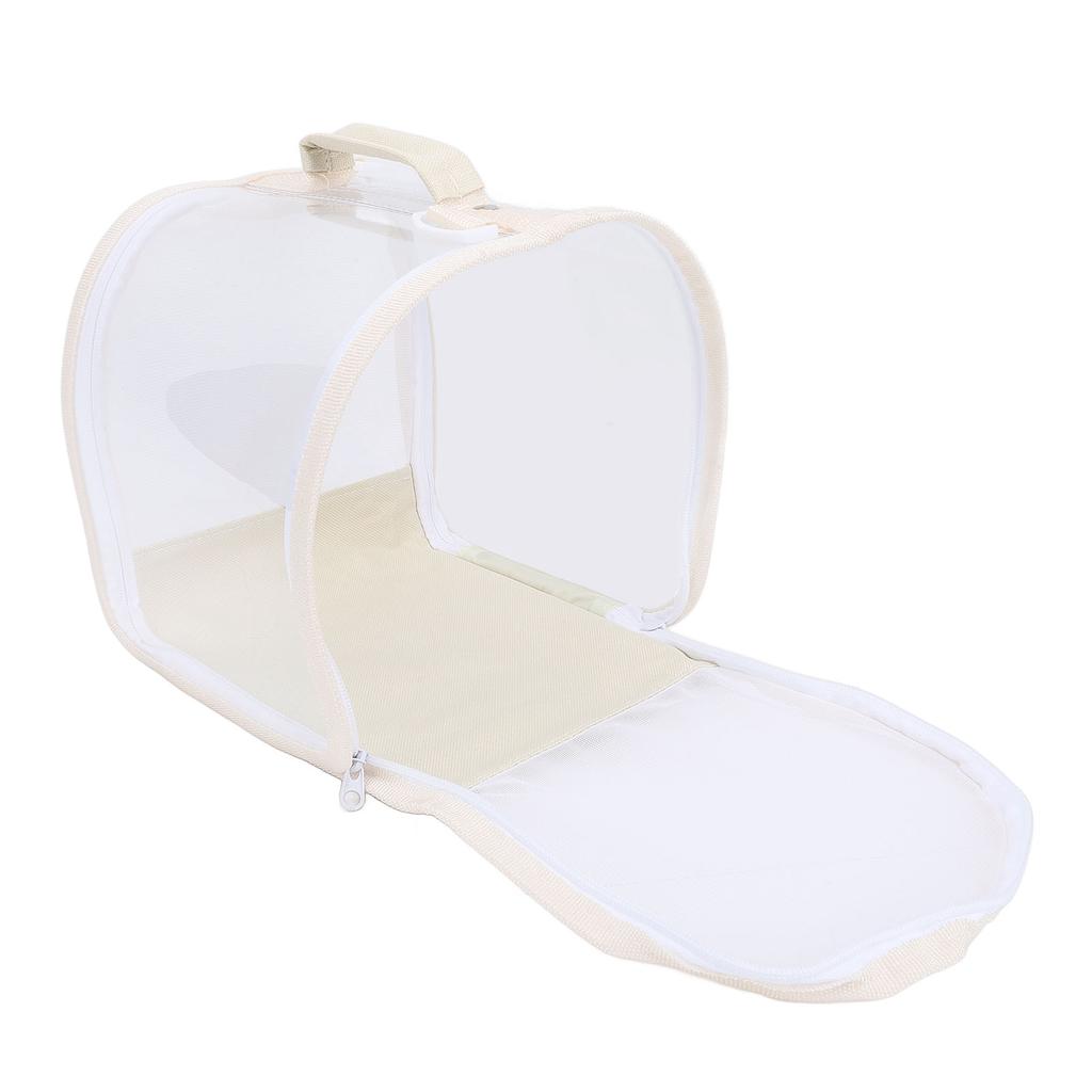 Transparent Observation Mesh Cage Multifunctional Portable Folding Critter Cage Terrarium Beige