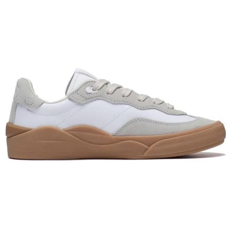 Li Ning Skategeneral Comfortable Abrasion Resistant Breathable Low top Skateboard Shoes Women's White Gray AEPSA50-1