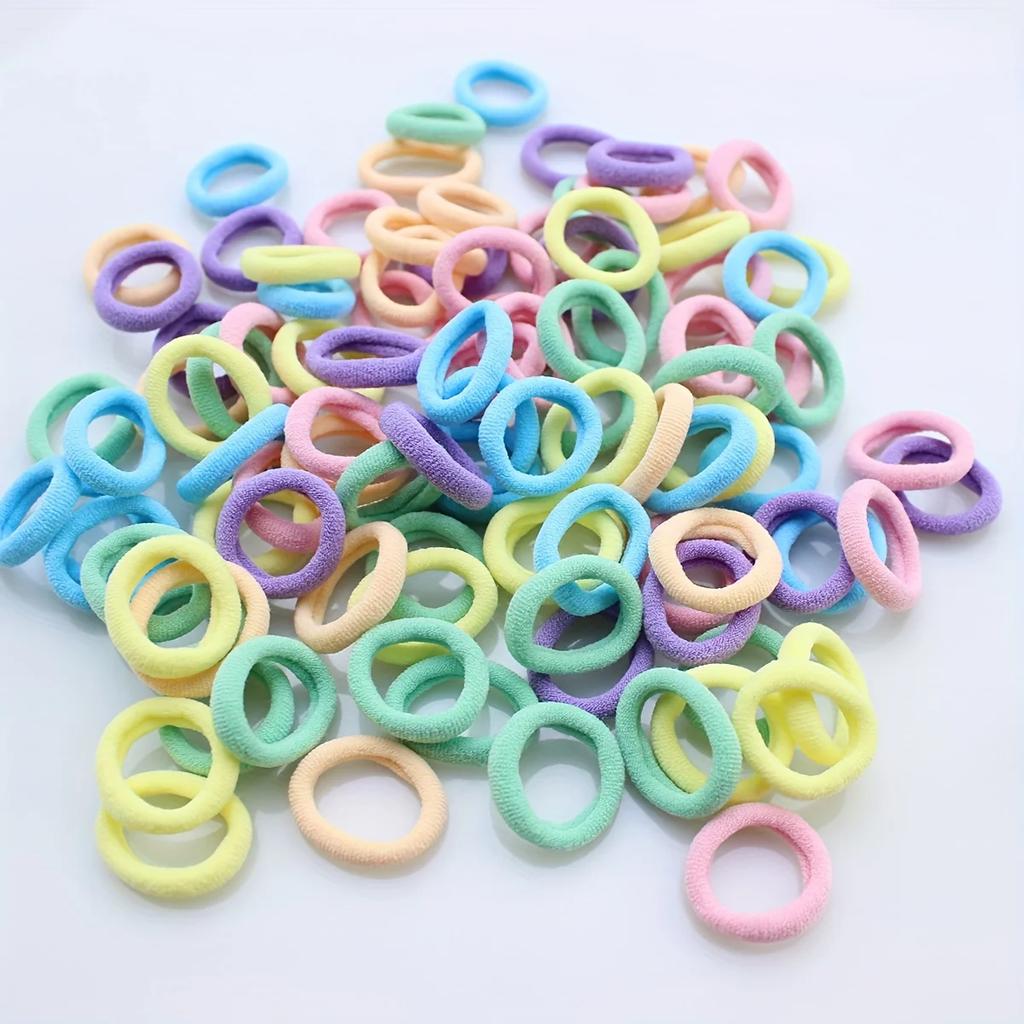 100/200/300/400pcs Children's Elastic Hair Rope, Girls Scrunchies Hair Accessories Sets, Ideal Choice for Gifts