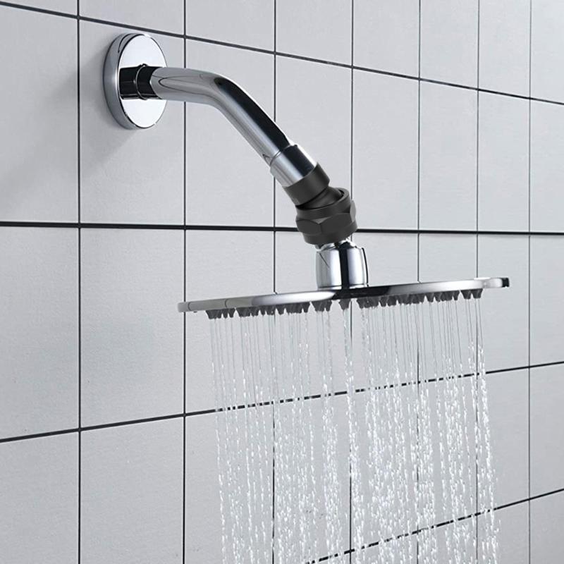 Adjustable Shower Arm Connector Brass Shower Head Swivel Ball Adapter enhances Durability & Rusts Resistance for Bathroom