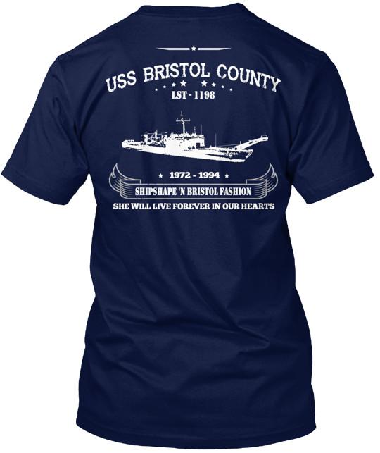USS BRISTOL COUNTY MEMORIES Tee T-shirt Made in the USA Size S to 5XL XL