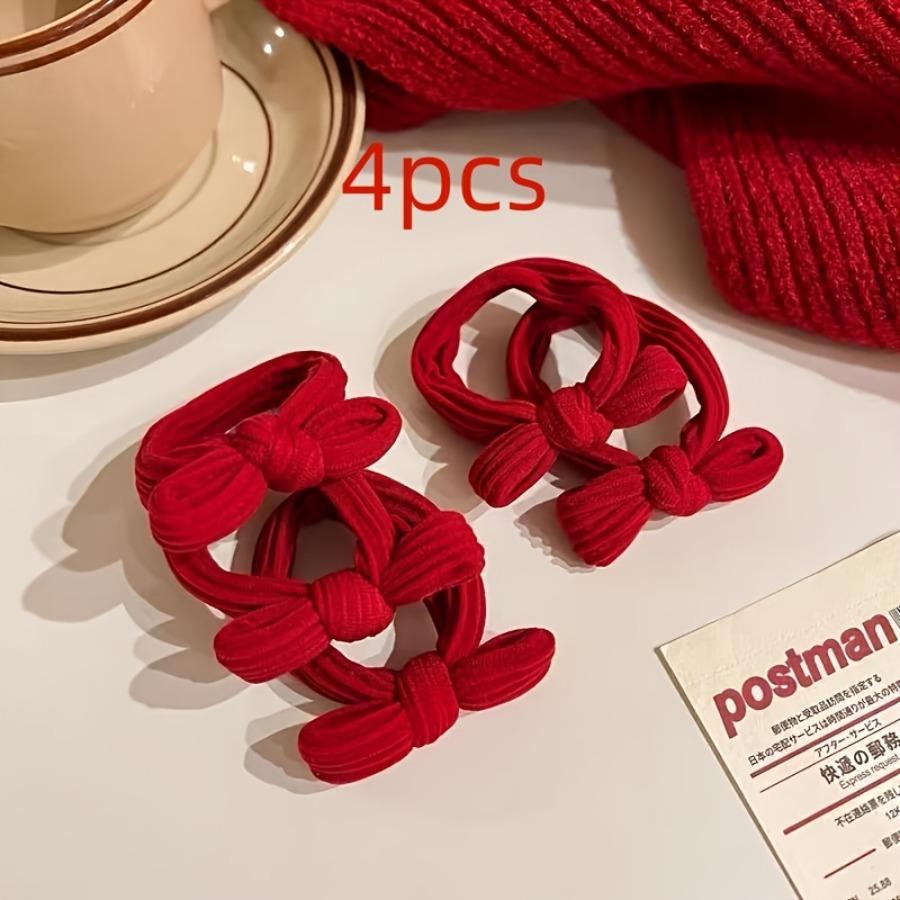 Red Hair Tie - Super Stretch Hair Band, Unisex, Non-Slip Grip, Suitable for New Year Parties, Weddings, Valentine's Day, Christmas, Proms