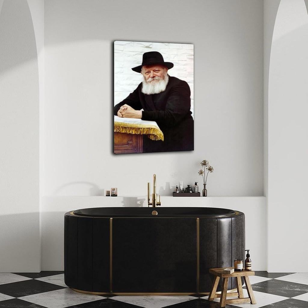 MUTCEF Lubavitcher Rebbe Portrait Art Posters (12) Canvas Painting Wall Art Poster for Bedroom Living Room Decor 08x12inch(20x30cm)