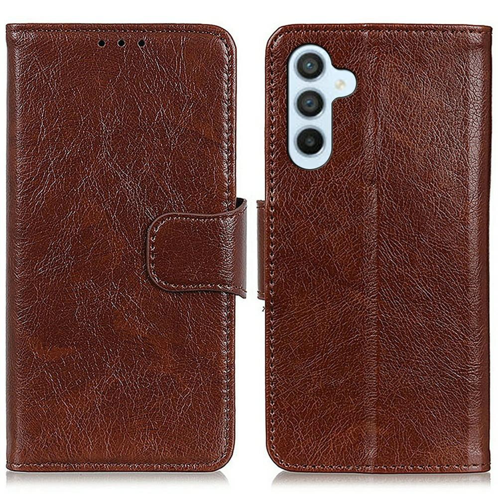 

Чехол для Samsung Galaxy A17 из спилковой кожи с текстурой наппа, кошелек, чехол для телефона Brown