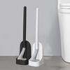 Toilet Brush with Base, Wall-Mounted Bathroom Quick Drain Cleaning Tool, All-purpose Cleaning Brush, Soft Rubber Brush Head