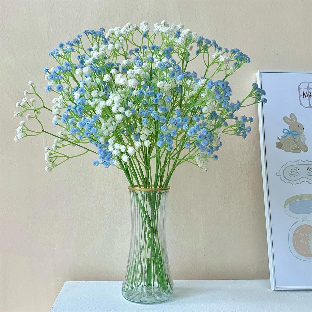 108-Head Soft Rubber Gypsophila Artificial Flowers for Living Room Decoration