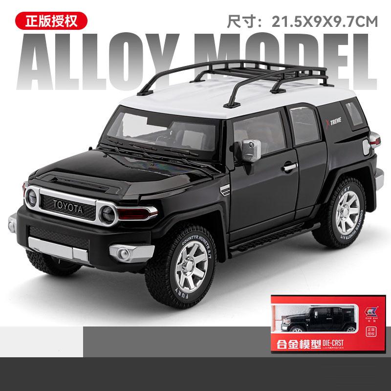 LICENSED 1:24 Toyota cruiser FJ Colooze cross country Off Road vehicle alloy model SUV simulated sound light Kid Birthday Gift
