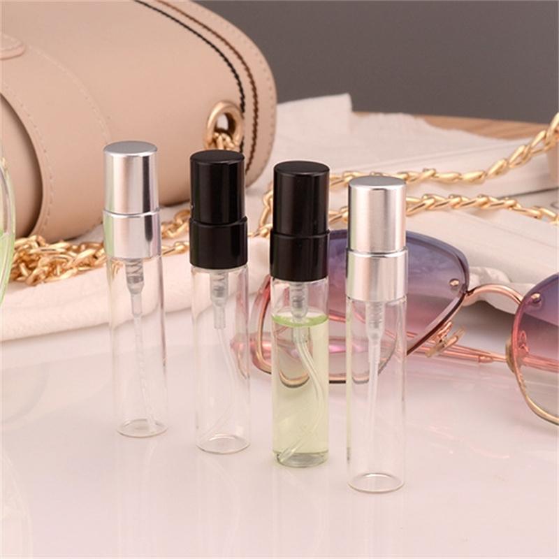 10/50PCS 2ML 3ML 5ML 10ML Glass Bottle Essential Oil Bottle Fine Mist Spray Bottle Mini Portable Perfume Bottle High Quality