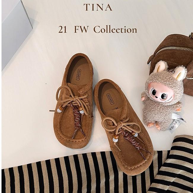 Cowhide Version Thick-soled Heightening Leather Soft-soled Kangaroo Shoes 2025 Autumn New Bag Head and Back Bag Birkencool Slippers Outside