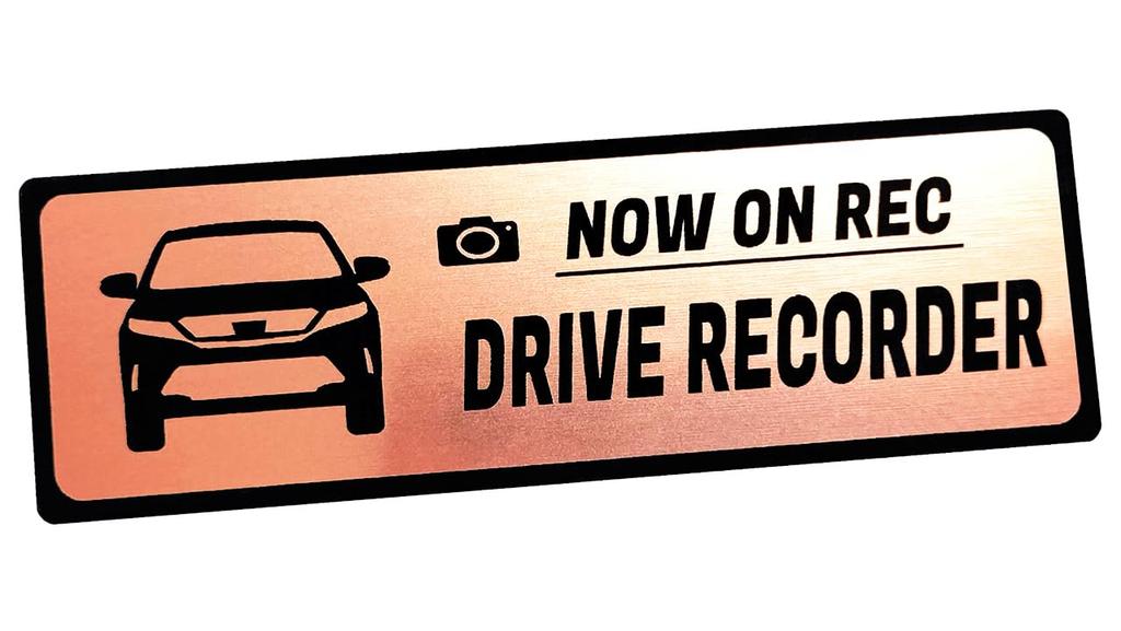 [Honami Works] Harrier 60 Series Late Model Dash Cam Equipped Vehicles Emblem Dash Cam Sticker (Pink Gold)