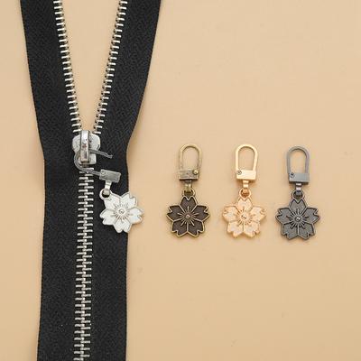 5Pcs Zipper Pull Replacement Detachable Pull Metal Heart Shaped Zipper Universal Zipper for Clothing Jackets Backpack Shoes