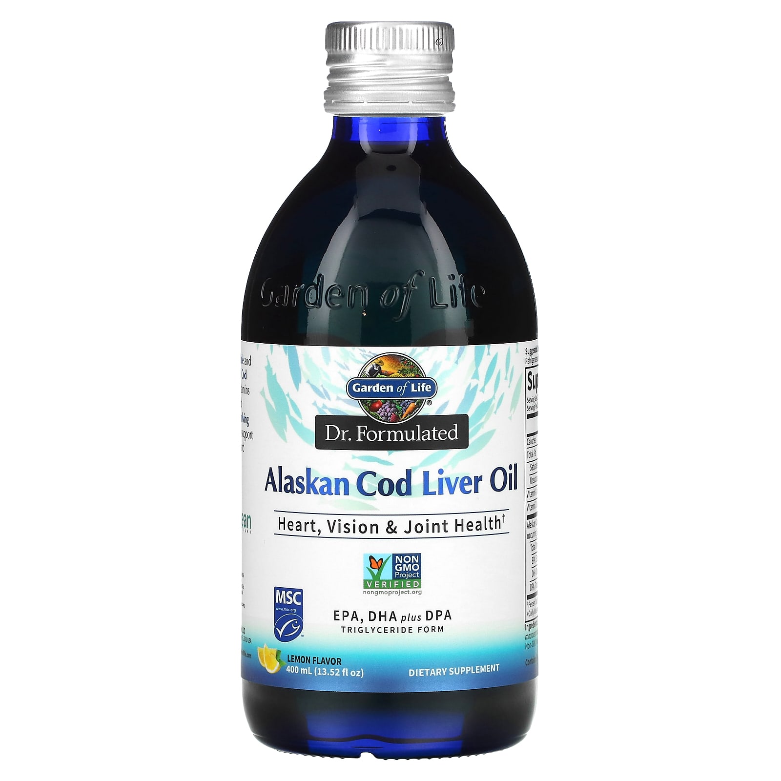 

James Manufacturing, Alaska Cod Liver Oil, Lemon, 400 Ml (13.52 Fl Oz)