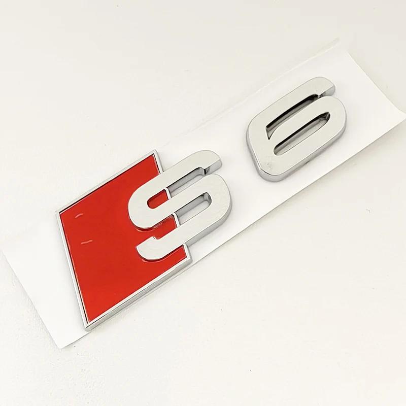 2026 3D ABS Chrome Black Emblem Car Trunk Badge Sticker For Audi 8Y 8P 8V B6 B8 B9 8T C4 C6 C7 C8 S3 S4 S5 S6 S7 S8 Accessories