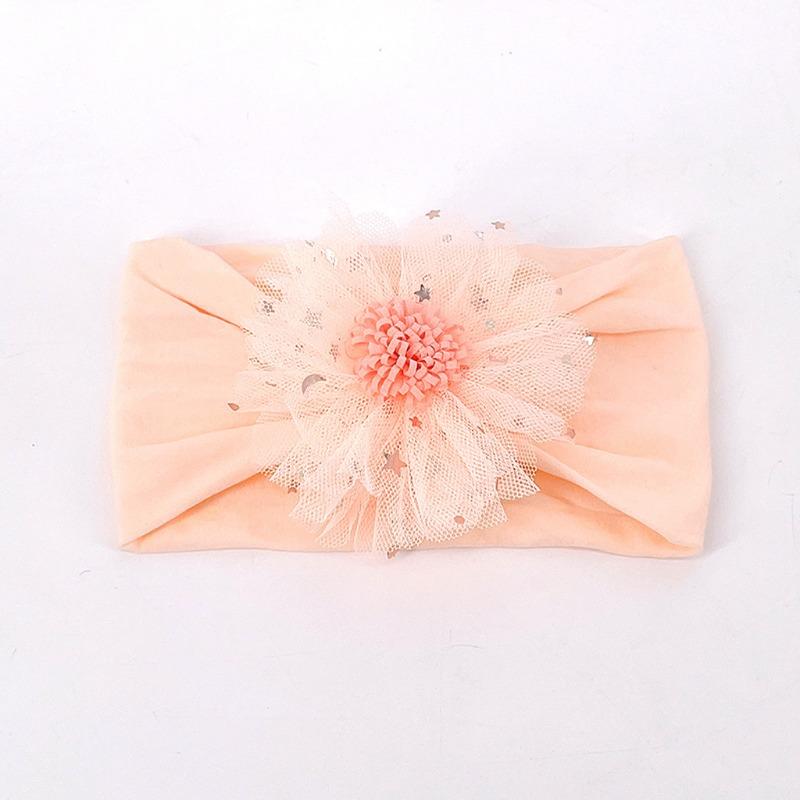 New mesh star flower headband, baby nylon headscarf headgear Babyhead