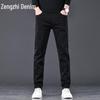 Zengzhi Men's Premium Tencel Slim-Fit Tapered Jeans