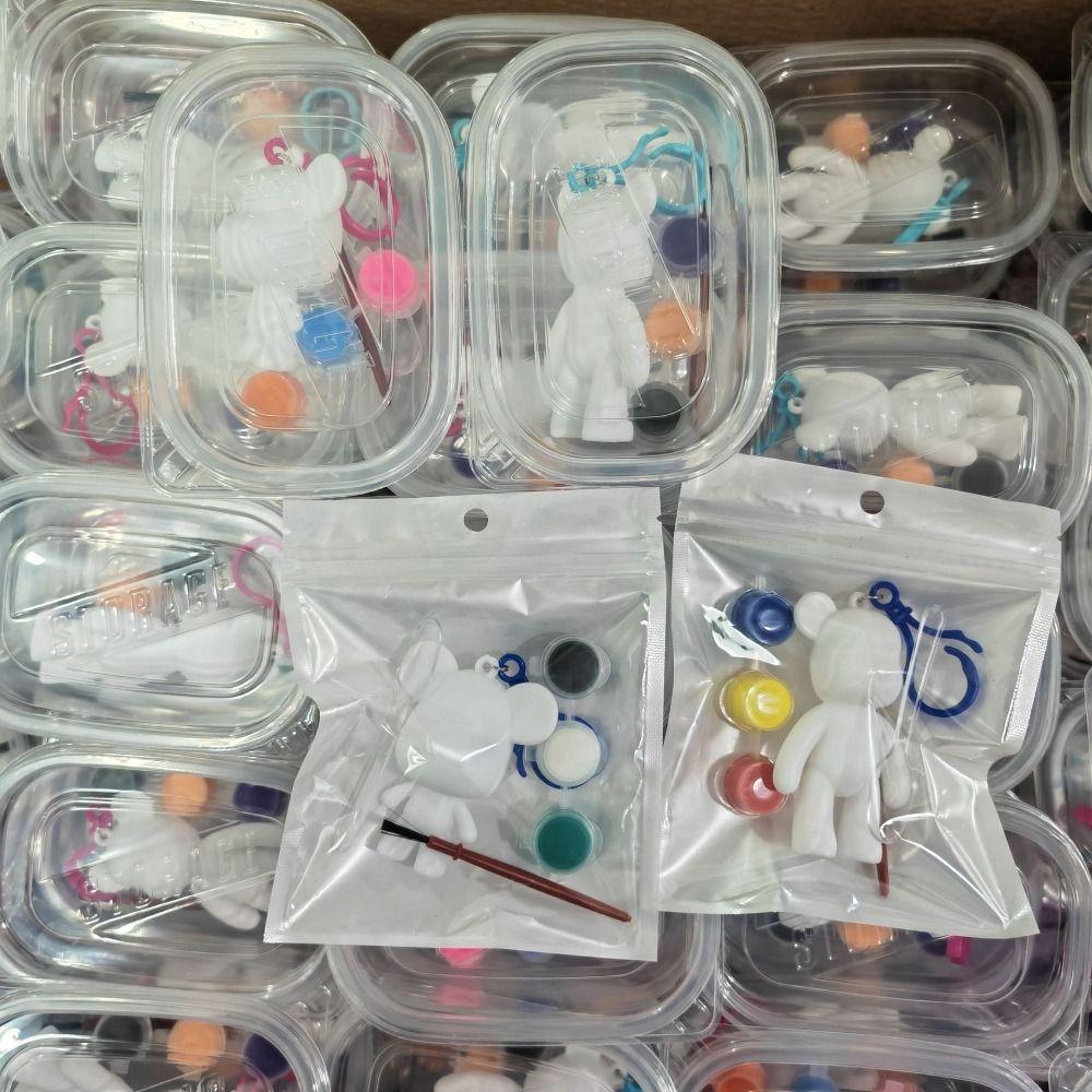 Fluid Trend Bear Fluid Bear Pendant Paint Material Pack Violent Bear Keychain Set  Small Gifts