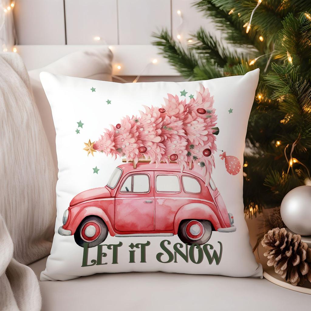 Popular Christmas Pillowcase Office Seat Cushion Home Bedside Pillowcase