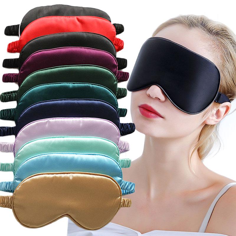 Shield Light Blindfolds Sleeping Eyepatch Double-Side Shading EyeShade Eye Mask Pure Silk