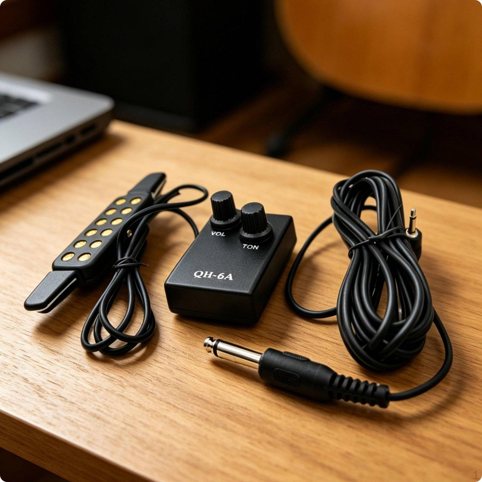 Acoustic Guitar Pickup Easy Installation Soundhole Plug and Musical Instrument