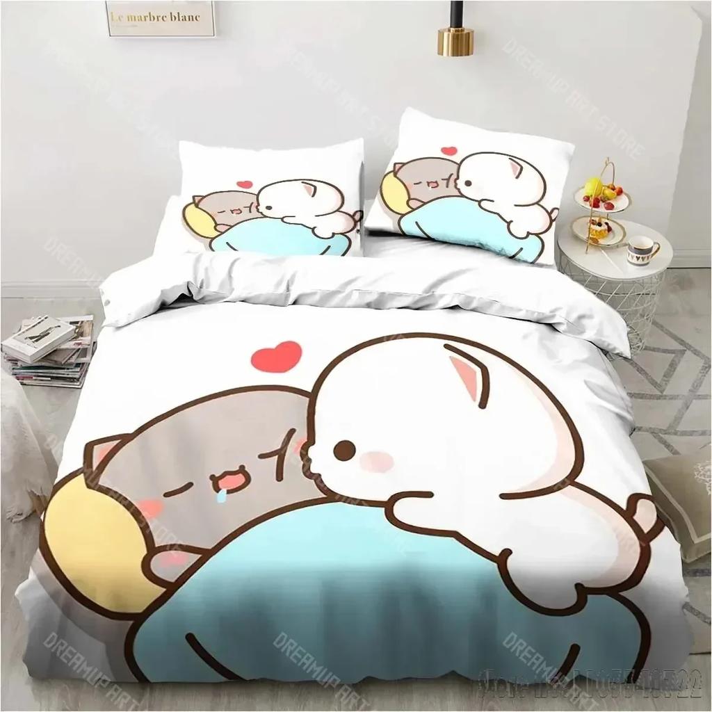 3D Print Bubu Dudu Cartoon Bedding Set three-piece set Anime Adult Kid Bedroom Duvet cover Sets Home Textiles Birthday Gifts