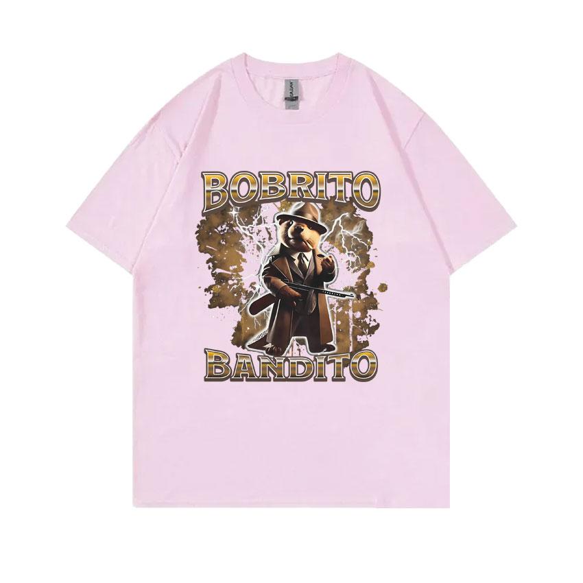 Italian Brainrot Bobrito Bandito T-shirts Capybara Funny Meme T Shirt Men Women's Fashion Casual Humor Oversized Short Sleeve