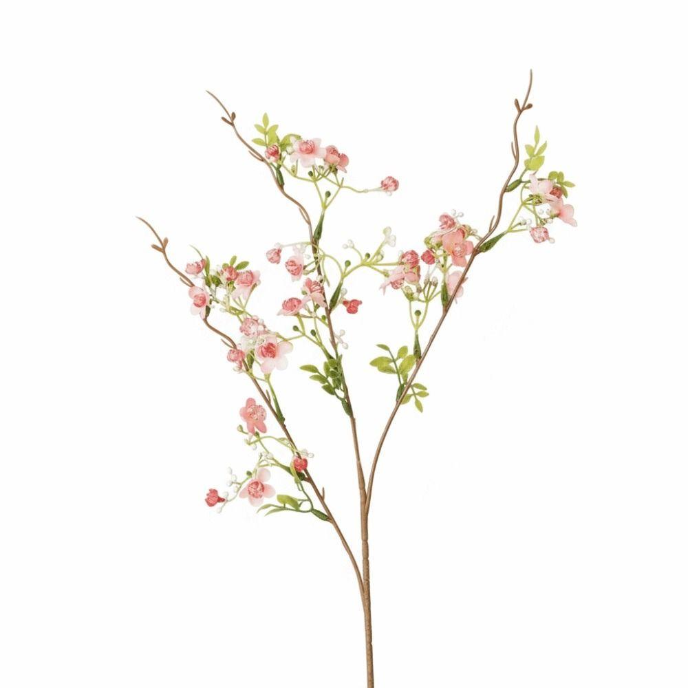 With Leaf Artificial Flower Single Small Flowers Plum Blossom Household Silk Flower  Courtyard
