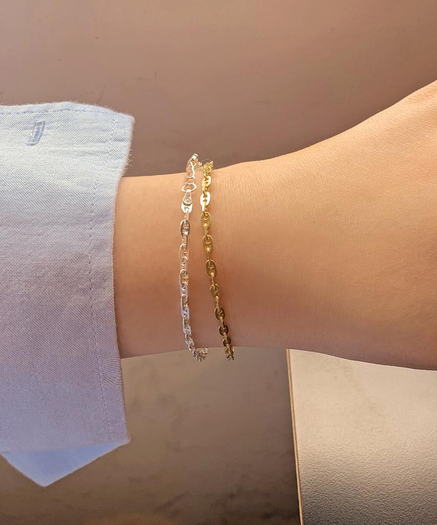 Code.H (Silver 925) Classic Chain Bracelet_Silver
