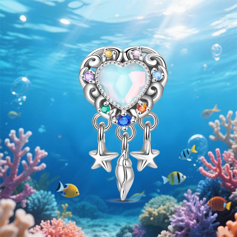 Fit Original Bangles Copper Charms Beads Dreamy Blue Ocean Style Dreamcatcher Charms Fine Diy Jewelry Birthday Gift
