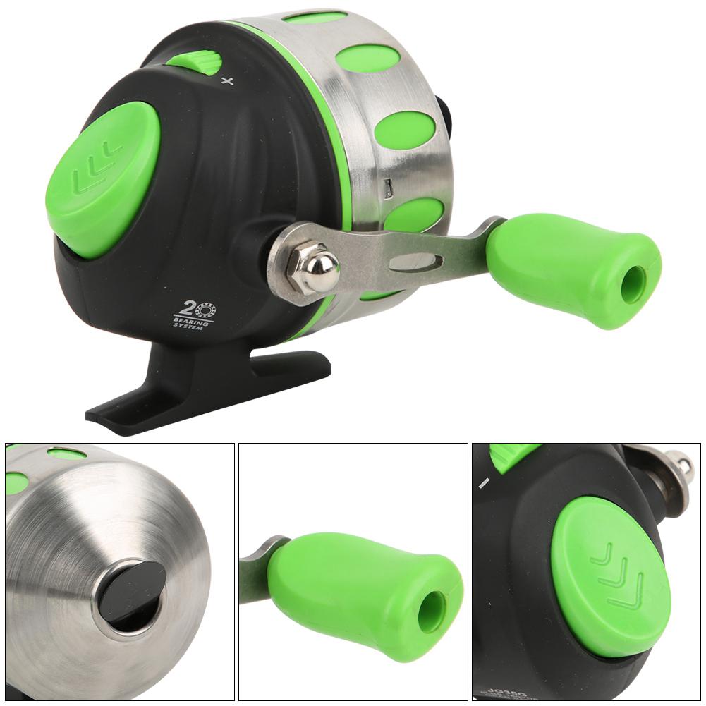 Metal Stainless Steel High Speed Ratio Fishing Wheel Die Casting Spool Wrist Outdoor Reel Tool AccessoryJG35G Green
