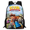 Child Backpacks Cartoon Crashs Bandicoots Shoulder Bag Pencil Case Pupil Large Capacity School Bags For Boys Girls Best Gift