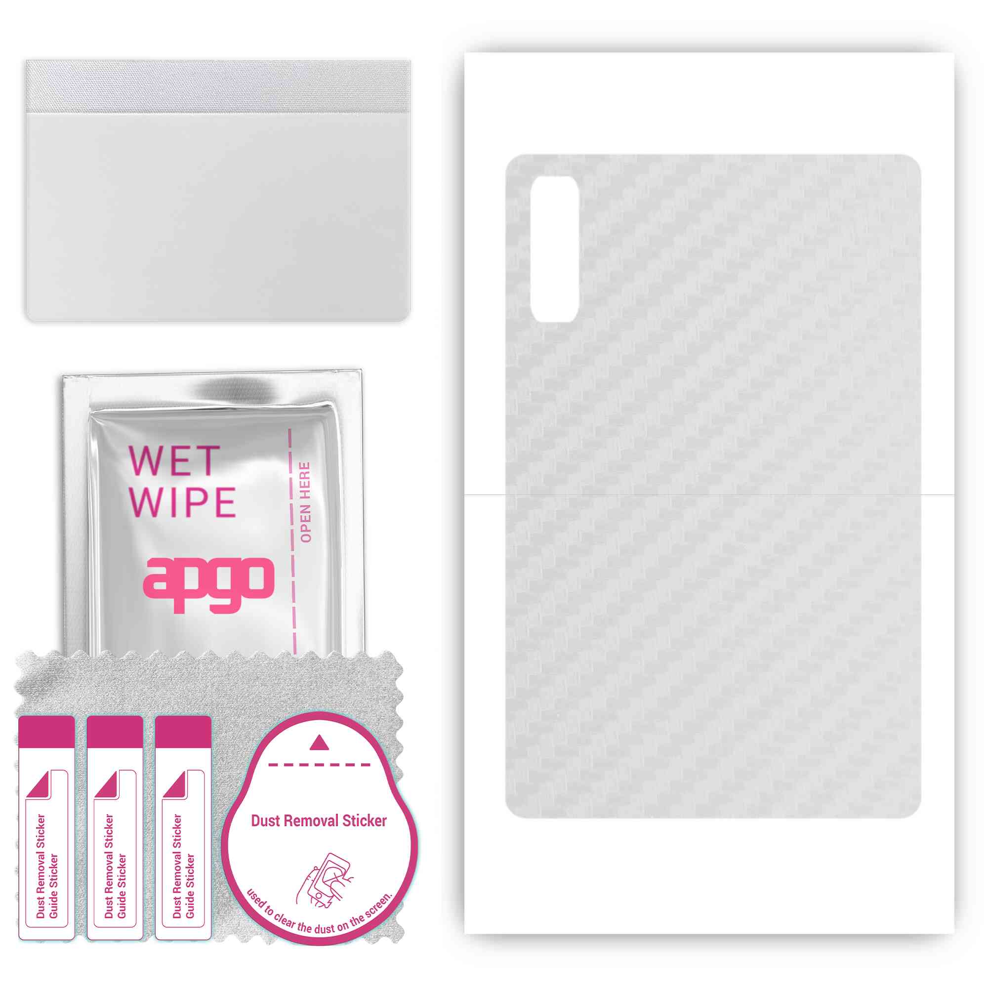 

apgo Protective Skin Sticker for the back compatible with Lenovo Pad Pro 12.7, Wrap Film, Foil, Vinyl - Pattern Transparent Carbon