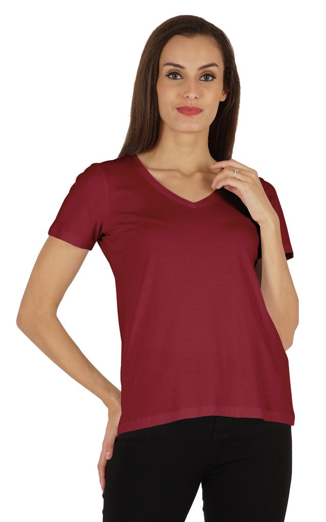 Inkmeso Womens Short Sleeve V-Neck Shirts Casual Regular Fit Tee T-Shirt Basic