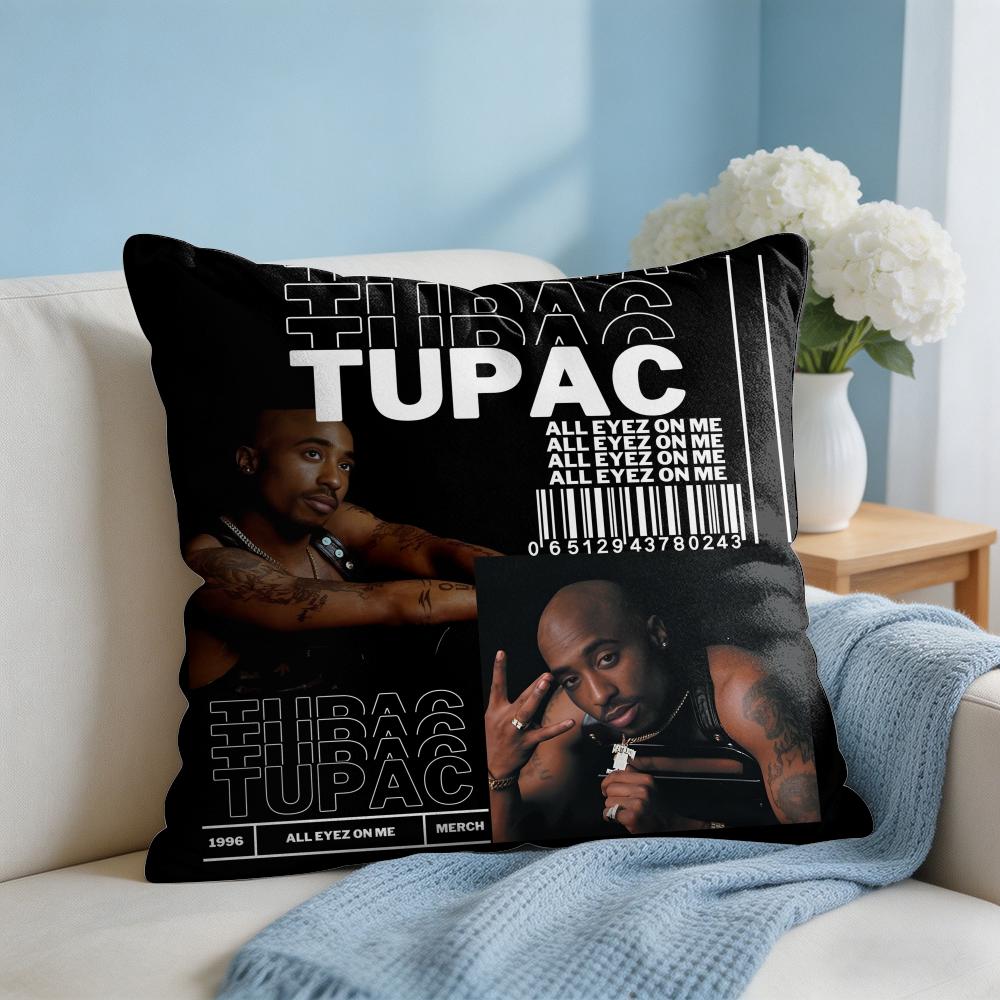 Cool TTupac Pac SShakur Cushion Cover Square Pillow Bedroom Sofa Leisure Comfort Living Room Home Decoration X