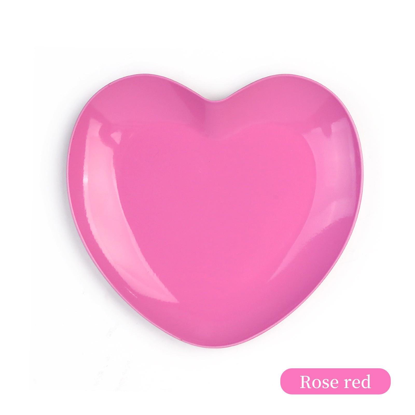 Heart-Shaped Stainless Steel Jewelry and Cosmetics Tray