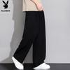 PLAYBOY Men's Summer Quick-Dry Ice Silk Straight-Leg Casual Pants