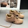 2025 Autumn New Retro German Training Shoes Women's Niche Design Casual Soft Sole Niche Round Head Lace-up Versatile Forrest Gump Shoes