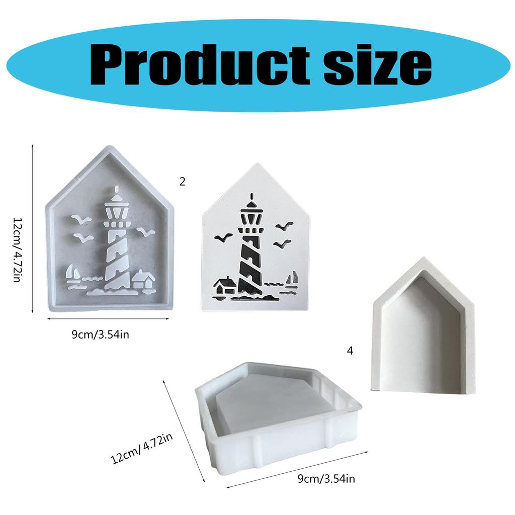 Creative Lighthouse Silicone Mold Soft Durable Silicone Light House Craft Mold For Crafting Elegant Ambient Lights