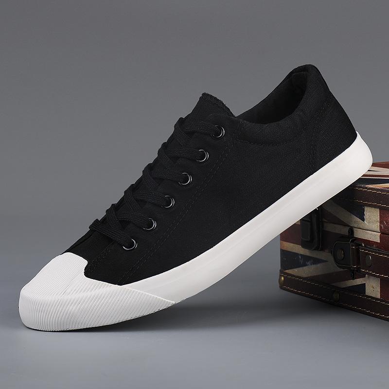2026 Men's Breathable Lace-up Canvas Shoes - Trendy, Casual, Low-top for Daily Wear