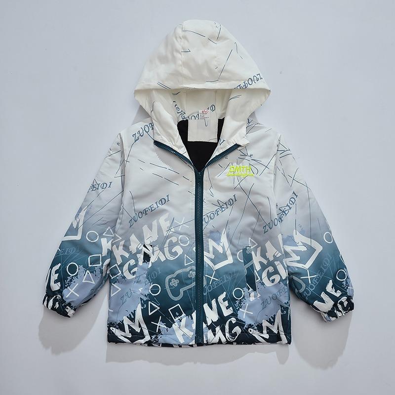 Boys Kids Fleece Lined Windproof Outdoor Hiking Jacket Coat