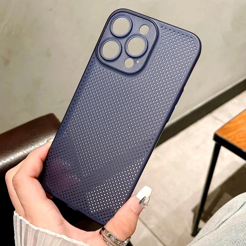 Husă de telefon moale de lux, cu disipare a căldurii, pentru iPhone 11 14 13 12 15 Pro Max Plus Husă goală, ultra subțire, de culoare simplă